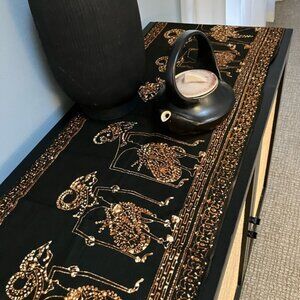 Vintage Batik Art Fabric Panel